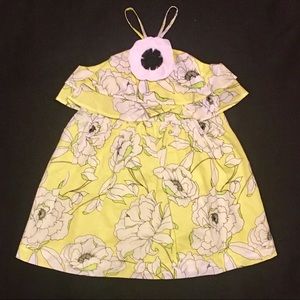 NWOT Janie & Jack White & Green Poppy Halter Dress